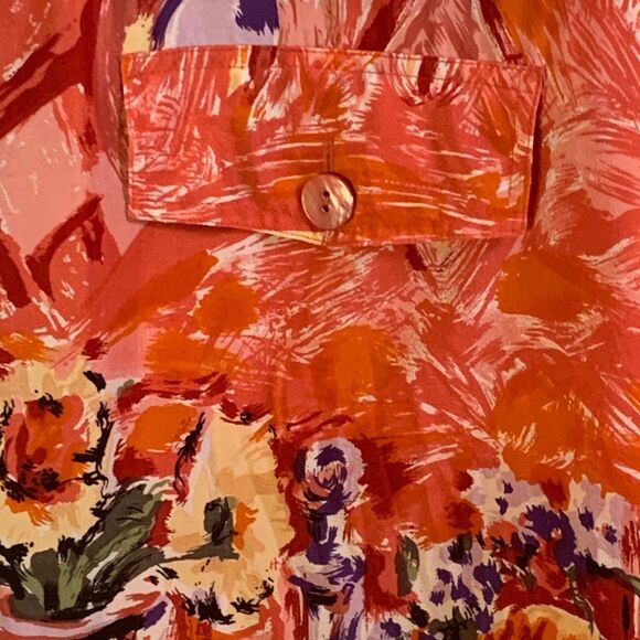 Vintage Silk Bomber Jacket LG Women's Long Sleeves Art to Wear Lightweight Coat - Picture 7 of 14